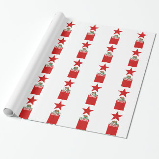 Papier Cadeau RÉPUBLIQUE DE CALIFORNIE Drapeau d'Etat Grand Étoi