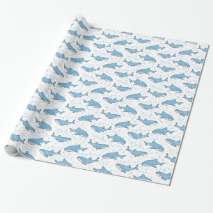 Papier Cadeau Requin de baleine étoilé (lumière)