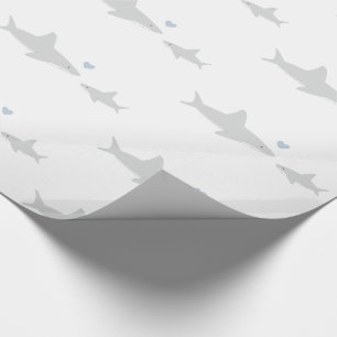 Papier Cadeau Requins mignons   Papier d'enrobage de Baby shower