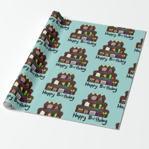 Papier Cadeau Réseau neuronal d'anniversaire nerd