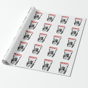 Papier Cadeau Résister au fascisme Floral Transgenre LGBTQ Anti-