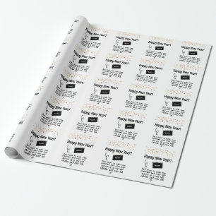 Papier Cadeau Résolution Sarcastique drôle Happy Nouvel An Confe