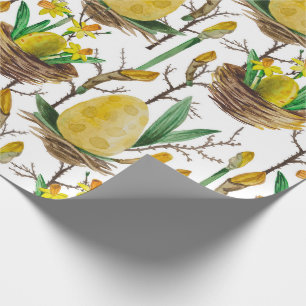 Papier Cadeau Ressort jaune