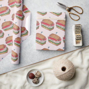 Papier Cadeau Restaurant Sandwich Club Turquie Diner Sandwich