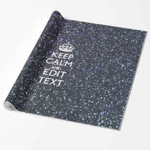 Papier Cadeau Restez calme et ayez votre texte à minuit