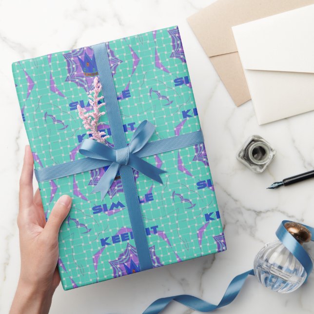 Papier Cadeau Restez simple : l'art Motif de la Clarté Royale (Cadeaux)