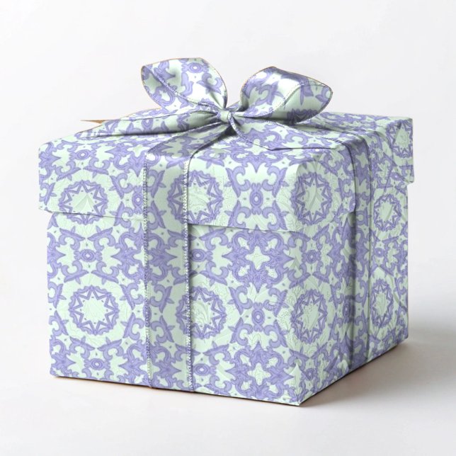 Papier Cadeau Résumé abstrait violet et bleu (Créateur téléchargé)