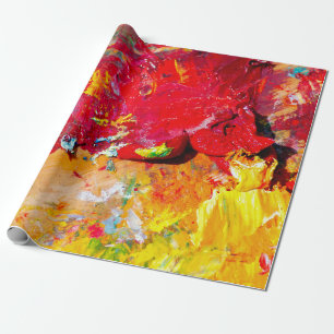 Papier Cadeau Résumé de la palette de l'artiste