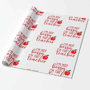 Papier Cadeau retour à l'enseignant de bossy scolaire