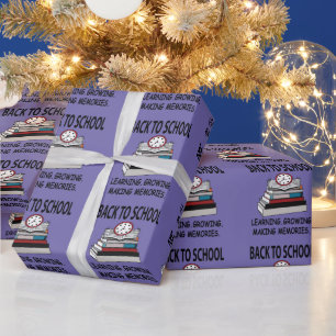 Papier Cadeau Retourner À L'École Étudiante Retourner À L'École