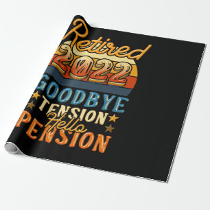 Papier Cadeau Retraite Retraite Adieu Tension Bonjour Pension