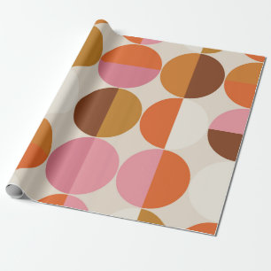 Papier Cadeau Retro 60s - style les années 70 avec un arc-en-cie