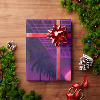 Papier Cadeau Retro 80s Aesthetic Wrapping Paper
