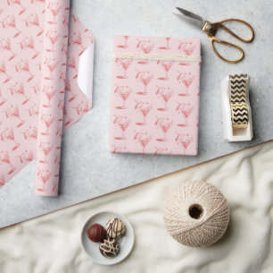 Papier Cadeau Retro Cocktail Bachelorette Party