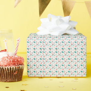 Papier Cadeau Rétro Éclatement Stellaire Atomique et Atomes en O