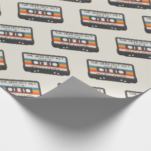 Papier Cadeau Retro Le Plus Grand Motif De Cassette Frappé Maria