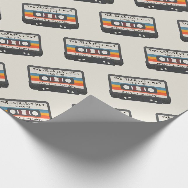 Papier Cadeau Retro Le Plus Grand Motif De Cassette Frappé Maria (Coin)