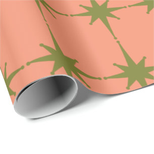 Papier Cadeau Retro Mid-Century Étoiles modernes Guerre Motif Vi
