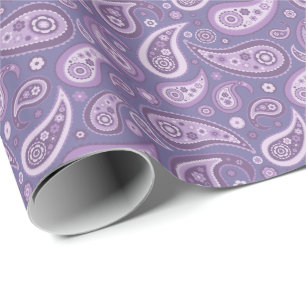 Papier Cadeau Rétro motif pourpre de Paisley