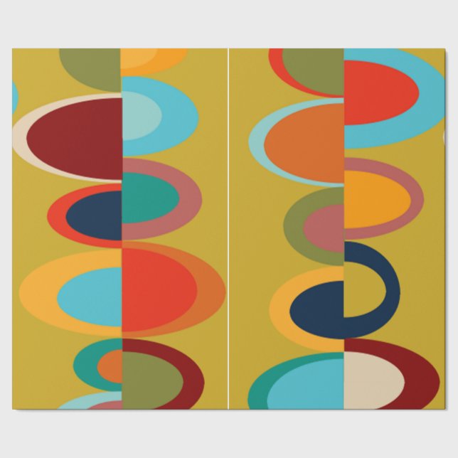 Papier Cadeau Rétro Ovals (Couture)