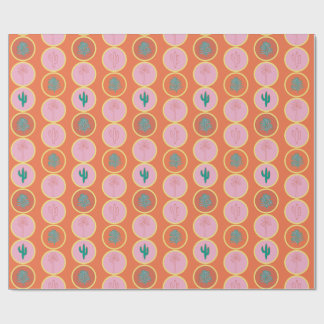 Papier cadeau Retro Palm Springs Circles géométriq