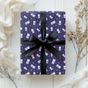 Papier Cadeau Retro Pastel Arcade Moon Et Étoiles