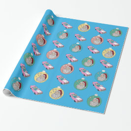 Papier Cadeau Retro-Père Noël