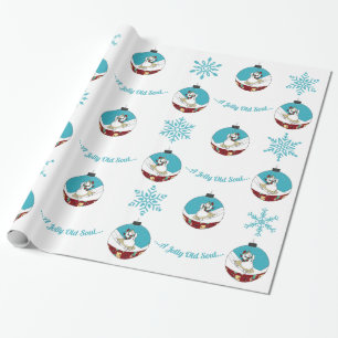 Papier Cadeau Retro - Snowman