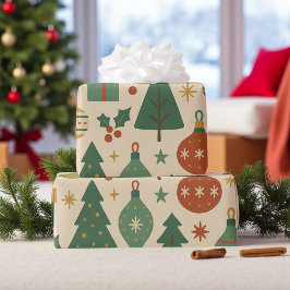 Papier Cadeau Retro Vacances Mmilieu du siècle moderne