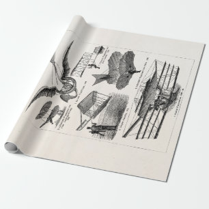 Papier Cadeau Rétros avions d'avions de dirigeables vintages