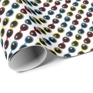 Papier Cadeau Rétros lunettes de soleil primaires