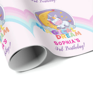 Papier Cadeau Rêve de licorne magique