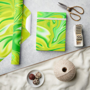 Papier Cadeau "Rêve minty : Les perles douces du marbre vert"