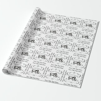 Papier Cadeau Revenons à nos moutons - ferme vintage drôle