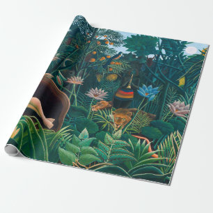 Papier Cadeau Rêver dans la forêt exotique de la jungle