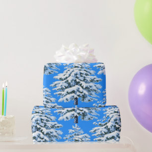 Papier Cadeau Rêves d'Arbre Glacé Forêt enneigée