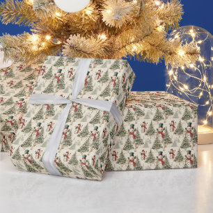 Papier Cadeau Rêves d'hiver de Snowman