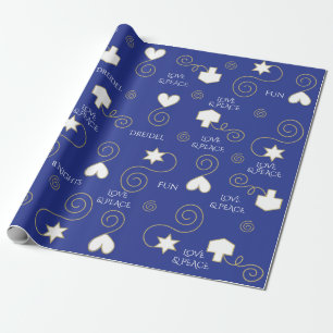 Papier Cadeau Rêves et coeurs de rap cadeau personnalisés 2