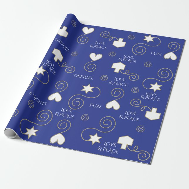 Papier Cadeau Rêves et coeurs de rap cadeau personnalisés 2 (Déroulé)