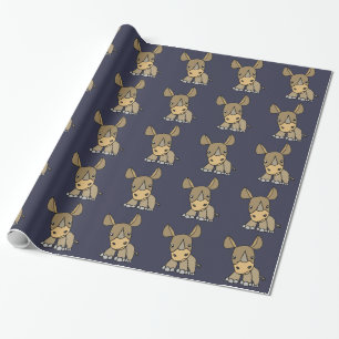 Papier Cadeau Rhinocéros mignon drôle de bébé