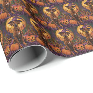 Papier Cadeau Rhodesian Ridgeback Chien Halloween sorcier Citrou