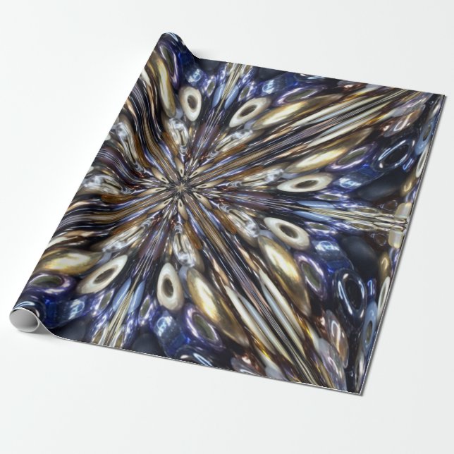 Papier Cadeau Richesse Du Motif Abstrait De La Lève De Semence (Déroulé)