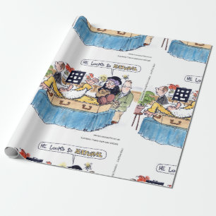 Papier Cadeau Rick London Drôle Si Naturel Vieux Hippie Funérail