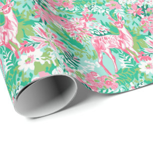 Papier Cadeau Rinder d'aquarelle de Noël de Palm Beach