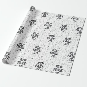 Papier Cadeau RIP Fake I.D. 21st Birthday Wrapping Papier