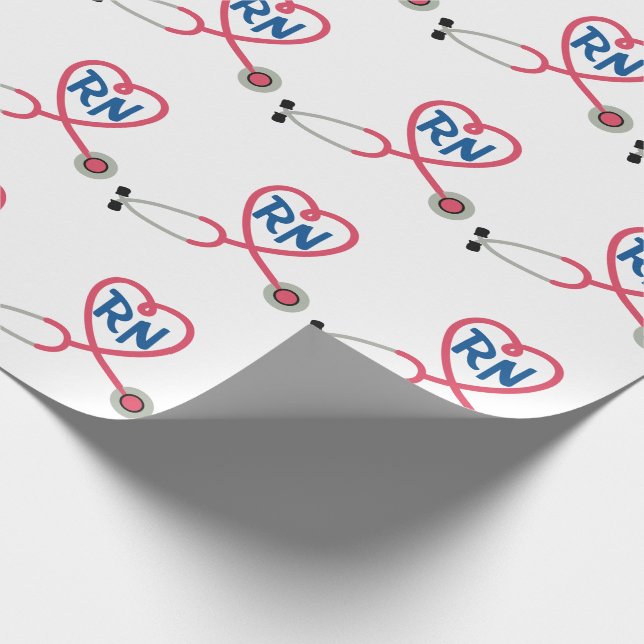 Papier Cadeau RN Stéthoscope cardiaque (Coin)