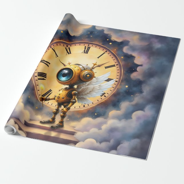Papier Cadeau Robby the Winged Timekeeper – Wings of Time Series (Déroulé)