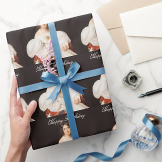 Papier Cadeau Robe blanche de Louise Mayer Joyeux Anniversaire