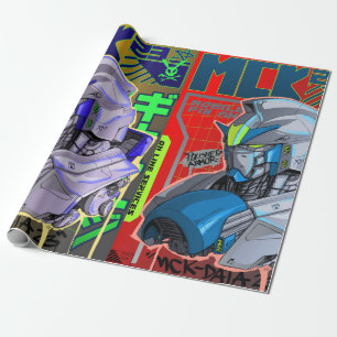 Papier Cadeau robot japonais anime