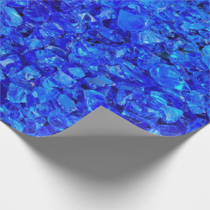 Papier Cadeau Roches en verre bleu